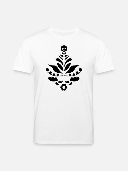 Kurbits & skull black - Stanley/Stella CREATOR Unisex Organic T-Shirt - white