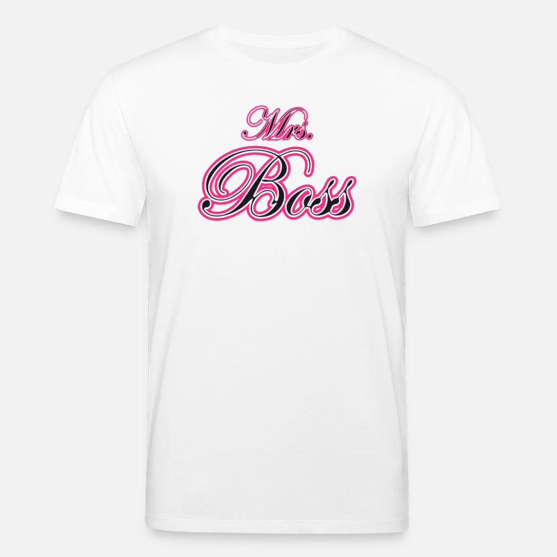 Mrs Frau Chefin Ehefrau Geschenk - Stanley/Stella Unisex Bio-T-Shirt CREATOR  - Weiß