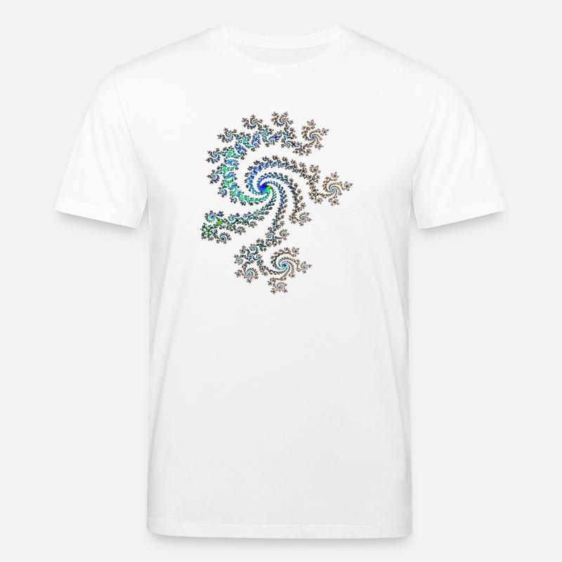 Digitale Spiralfraktal Muster - Stanley/Stella Unisex Bio-T-Shirt CREATOR  - Weiß