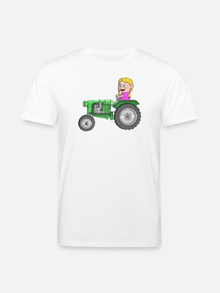 Tractor children - Stanley/Stella CREATOR Unisex Organic T-Shirt - white