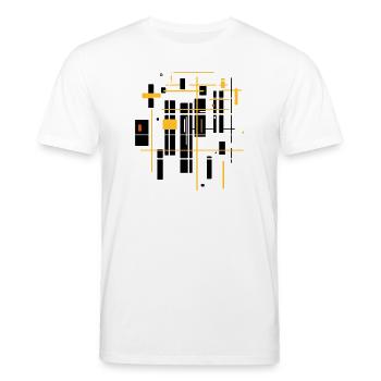 Architecture minimaliste - T-shirt bio CREATOR Stanley/Stella Unisexe - blanc - Devant - Alina (178cm) & Michal (187cm)