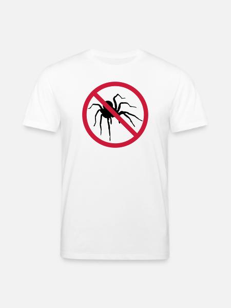 ingen edderkop forbudt skjold edderkop design cl - Stanley/Stella CREATOR økologisk unisex-T-shirt - hvid