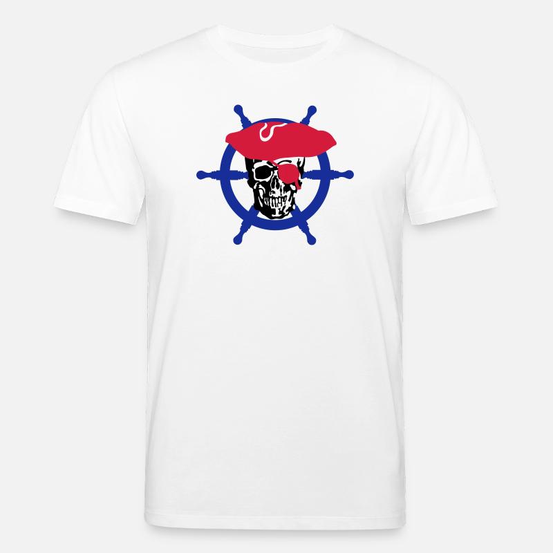 Piratenkopf - Stanley/Stella Unisex Bio-T-Shirt CREATOR  - Weiß