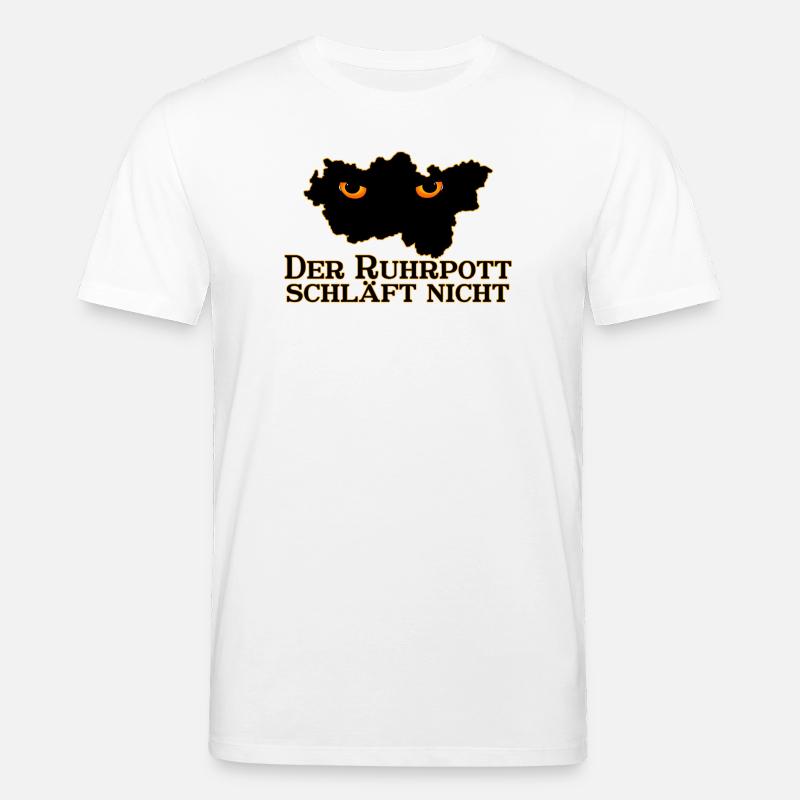 Le Ruhrpott ne dort pas - T-shirt bio CREATOR Stanley/Stella Unisexe - blanc