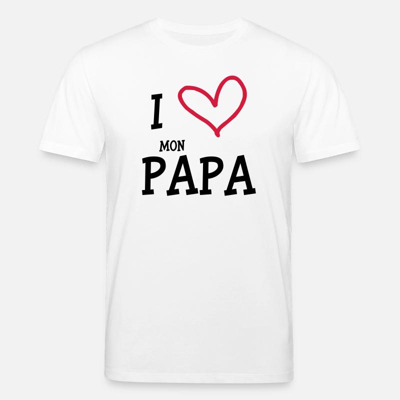 ich liebe meinen DAD - Stanley/Stella Unisex Bio-T-Shirt CREATOR  - Weiß