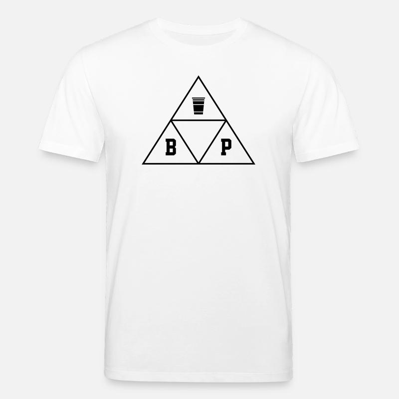Beer Pong Dreieck-eck-eck - Stanley/Stella Unisex Bio-T-Shirt CREATOR  - Weiß