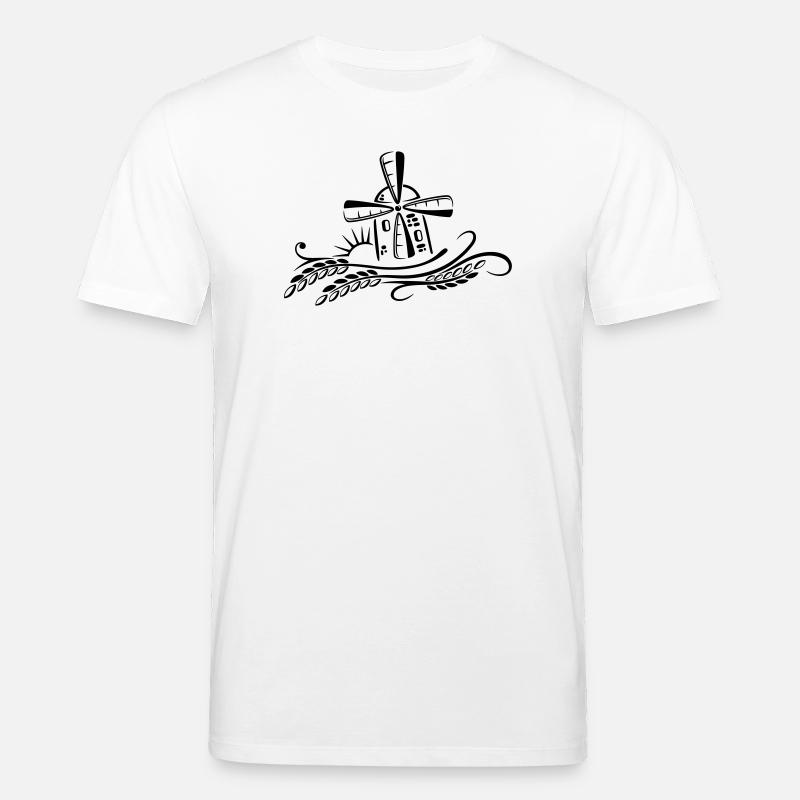Windmühle Mühle Bäcker Getreide - Stanley/Stella Unisex Bio-T-Shirt CREATOR  - Weiß