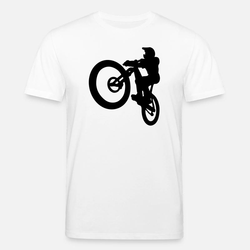Saut VTT - T-shirt bio CREATOR Stanley/Stella Unisexe - blanc
