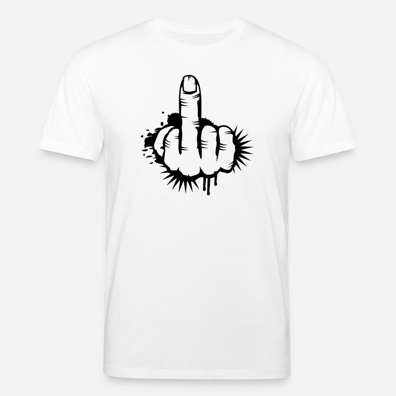 Mittelfinger Graffiti - Stanley/Stella Unisex Bio-T-Shirt CREATOR  - Weiß