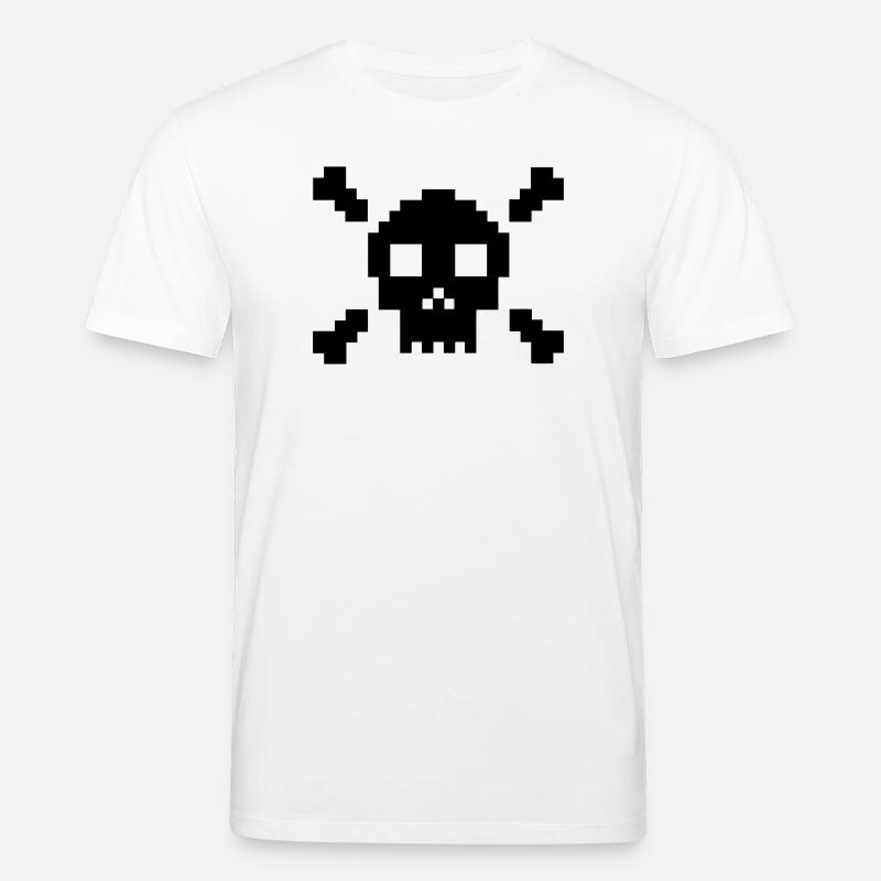 Pixel Totenkopf - Stanley/Stella Unisex Bio-T-Shirt CREATOR  - Weiß