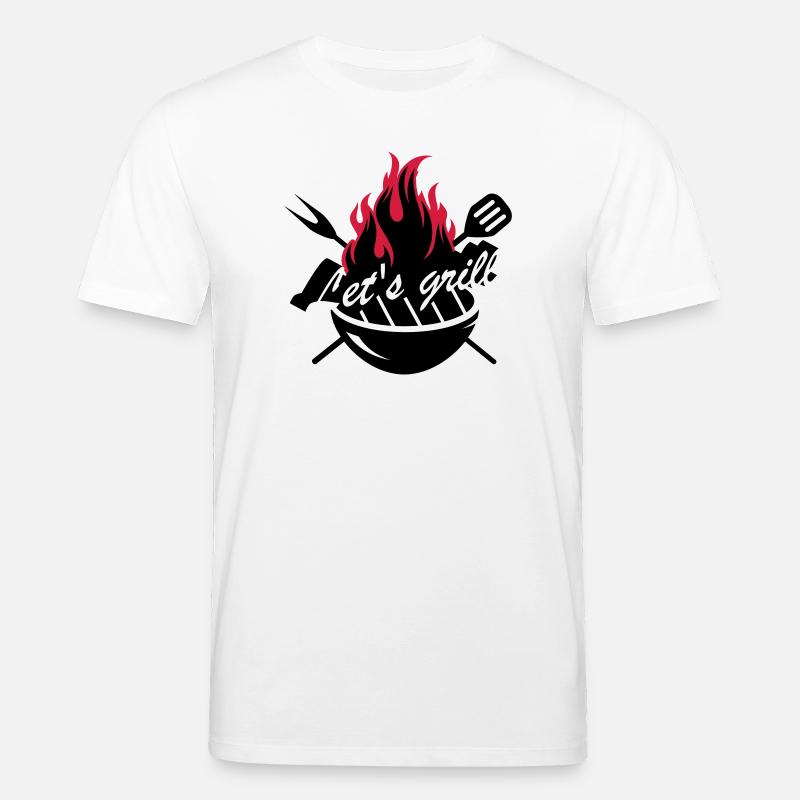Grill mit Grillbesteck - Stanley/Stella Unisex Bio-T-Shirt CREATOR  - Weiß