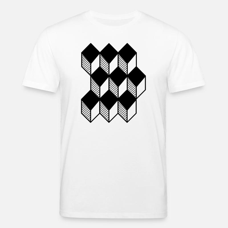cube 3D - T-shirt bio CREATOR Stanley/Stella Unisexe - blanc