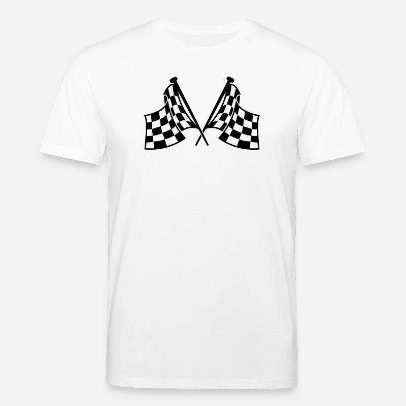 drapeaux de course - T-shirt bio CREATOR Stanley/Stella Unisexe - blanc