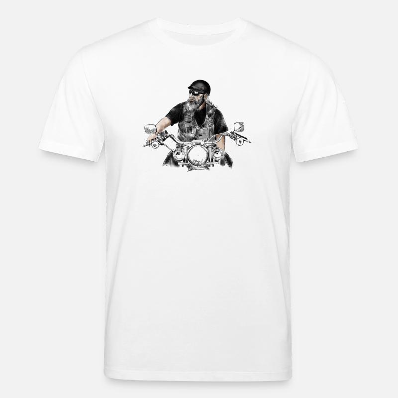 Biker - Stanley/Stella Unisex Bio-T-Shirt CREATOR  - Weiß