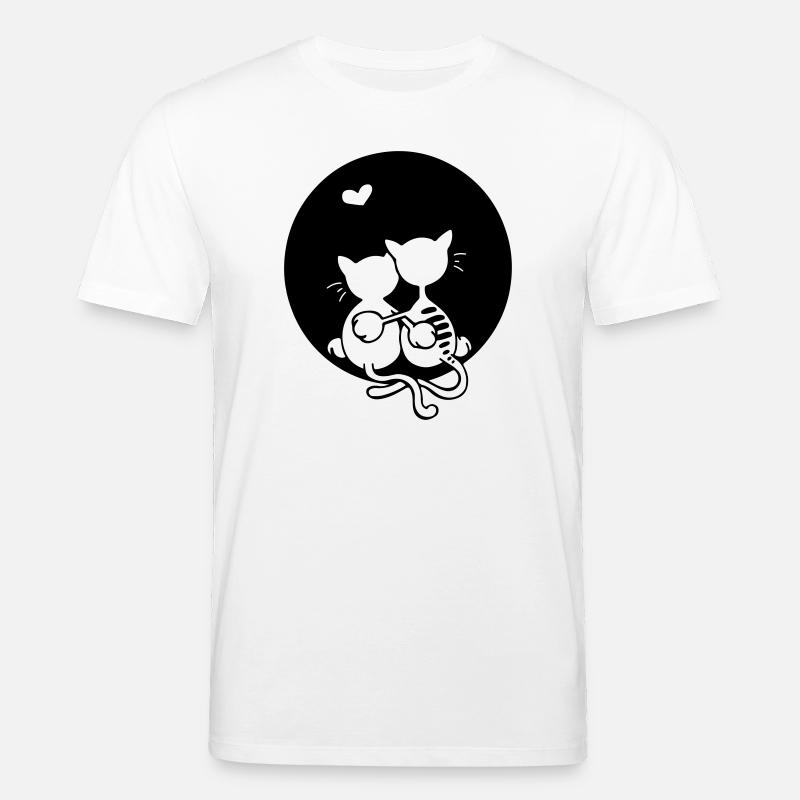 Katzen Paar - Stanley/Stella Unisex Bio-T-Shirt CREATOR  - Weiß