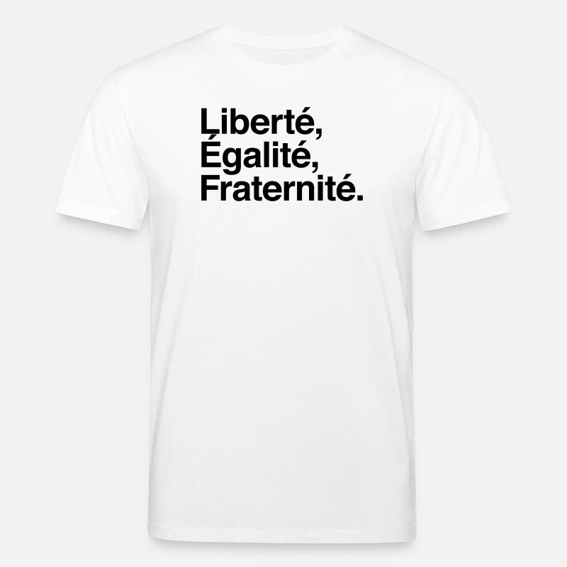 Liberté Egalité Fraternité - Devise République - T-shirt bio CREATOR Stanley/Stella Unisexe - blanc