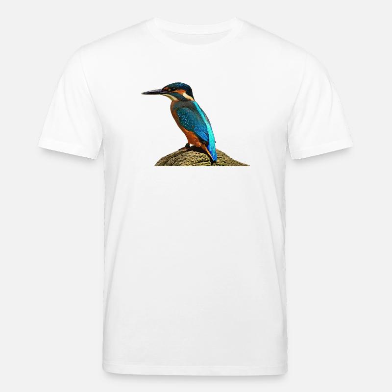 coole vögel, fischendes Eisvogel männchen - Stanley/Stella Unisex Bio-T-Shirt CREATOR - Weiß