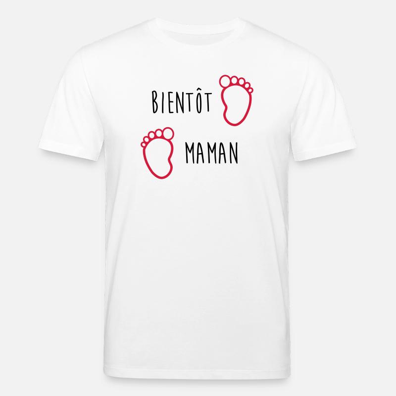 Bientôt Maman / Bébé / Naissance / Enceinte / Baby - T-shirt bio CREATOR Stanley/Stella Unisexe - blanc