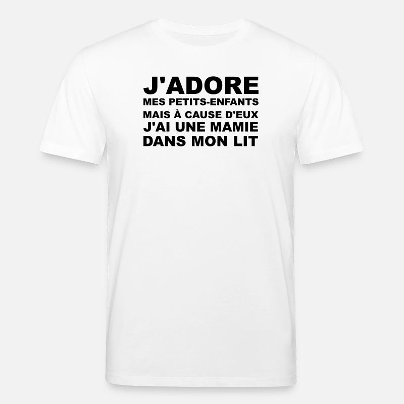 Mamie dans mon lit - T-shirt bio CREATOR Stanley/Stella Unisexe - blanc
