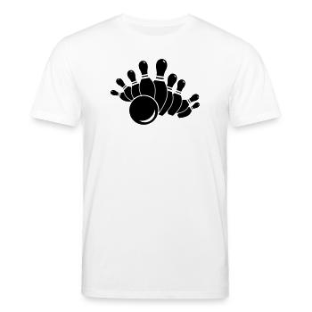 sport kegeln - Stanley/Stella Unisex Bio-T-Shirt CREATOR  - Weiß - Vorne - Alina (178cm) & Michal (187cm)