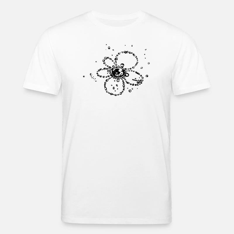Water splash, Blume aus Wassertropfen - Stanley/Stella Unisex Bio-T-Shirt CREATOR  - Weiß