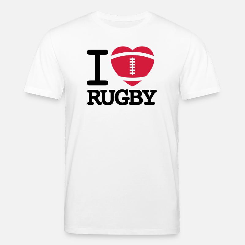 I love Rugby - Stanley/Stella Unisex Bio-T-Shirt CREATOR  - Weiß