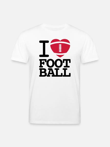 I love football - Stanley/Stella CREATOR økologisk unisex-T-shirt - hvid