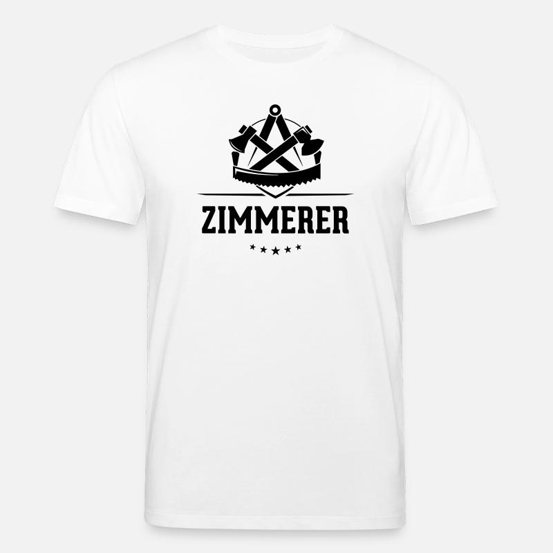 Zimmerer Zunft mit Schriftzug - Stanley/Stella Unisex Bio-T-Shirt CREATOR  - Weiß