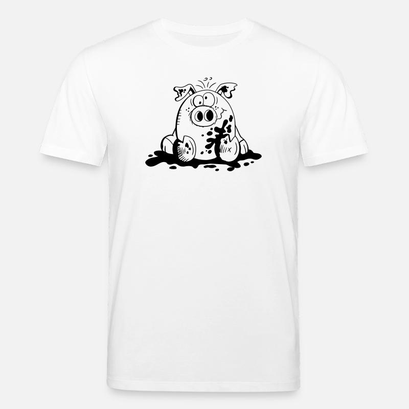 Ferkelchen - Wutz - Schwein - Sau - Fun - Stanley/Stella Unisex Bio-T-Shirt CREATOR  - Weiß