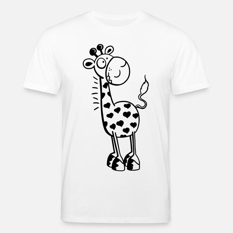 Herzliche Giraffe - Giraffen - Tiere - Comic - Stanley/Stella Unisex Bio-T-Shirt CREATOR  - Weiß