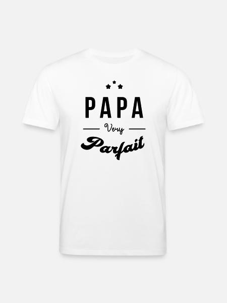 Papa - Fête des Pères - Anniversaire - Bébé - T-shirt bio CREATOR Stanley/Stella Unisexe - blanc