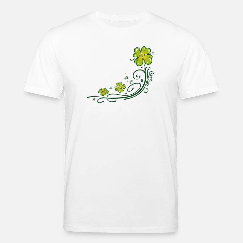 Kleeblatt Klee Silvester St Patricks Day - Stanley/Stella Unisex Bio-T-Shirt CREATOR  - Weiß