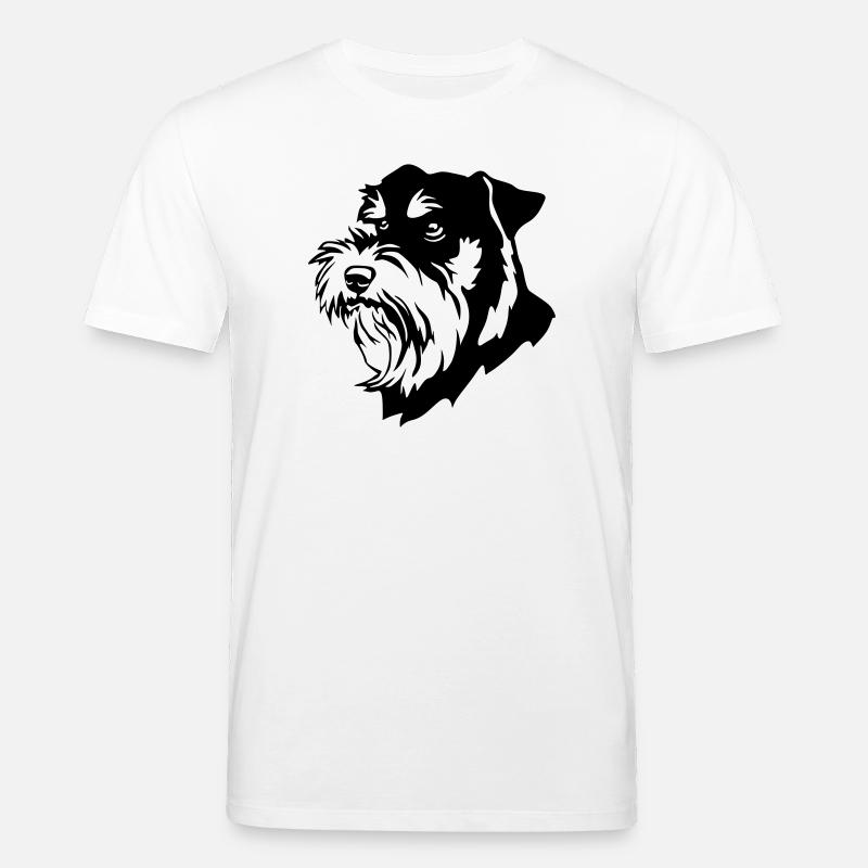 Schnauzer Kopf - Stanley/Stella Unisex Bio-T-Shirt CREATOR  - Weiß