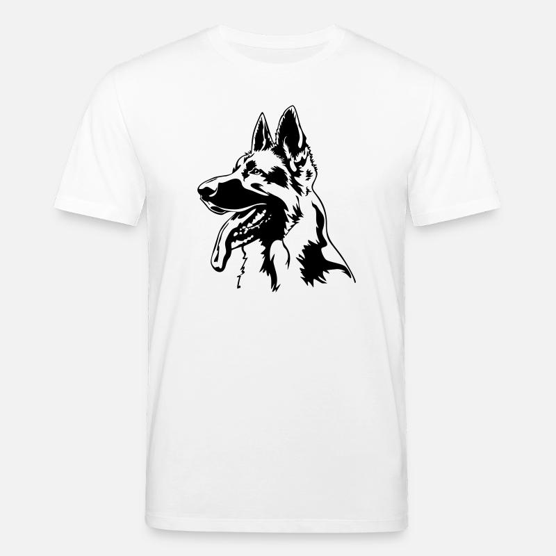 Deutscher Schäferhund Kopf - Stanley/Stella Unisex Bio-T-Shirt CREATOR  - Weiß