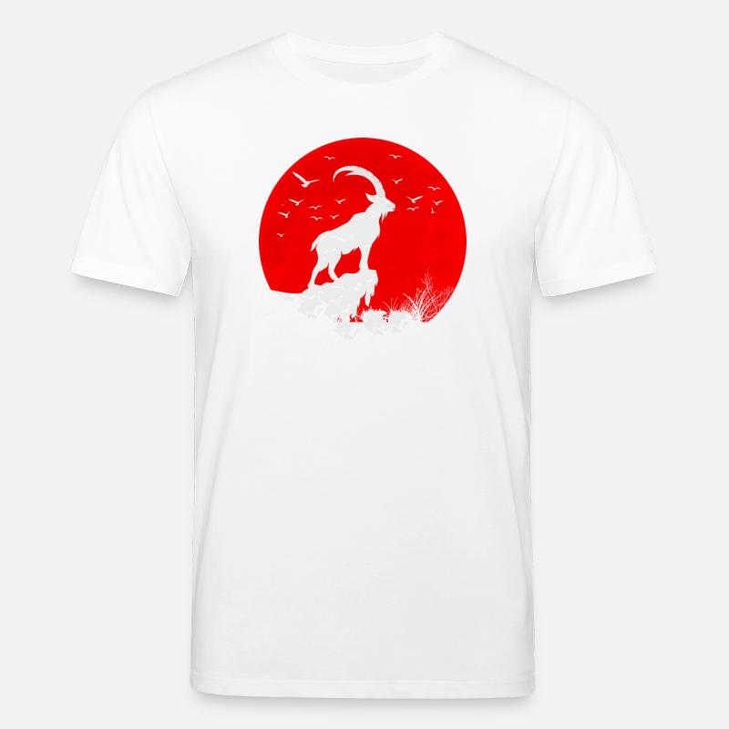 Roter Mond und Steinbock - Stanley/Stella Unisex Bio-T-Shirt CREATOR  - Weiß
