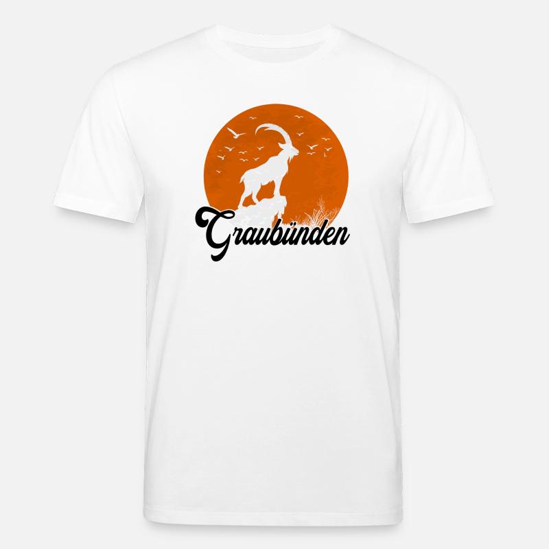 Graubinden Mondsilhouette - Stanley/Stella Unisex Bio-T-Shirt CREATOR  - Weiß