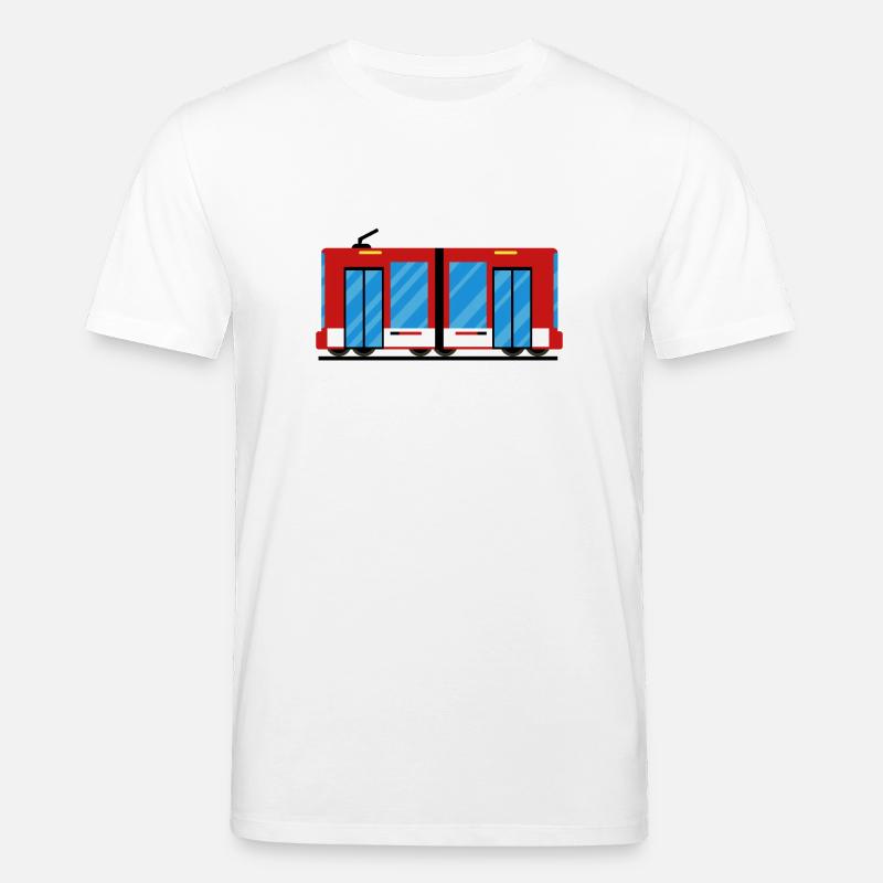 Tram Straßenbahn Zug - Stanley/Stella Unisex Bio-T-Shirt CREATOR - Weiß