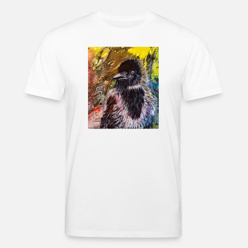 Krähe - Stanley/Stella Unisex Bio-T-Shirt CREATOR  - Weiß