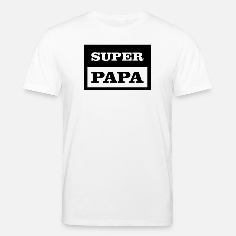 SUPER DAD - Stanley/Stella Unisex Bio-T-Shirt CREATOR  - Weiß
