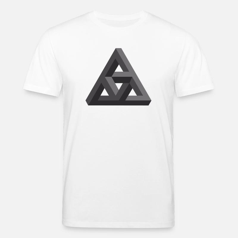 Abstract Geometry Pattern in Gray - Stanley/Stella CREATOR Unisex Organic T-Shirt - white