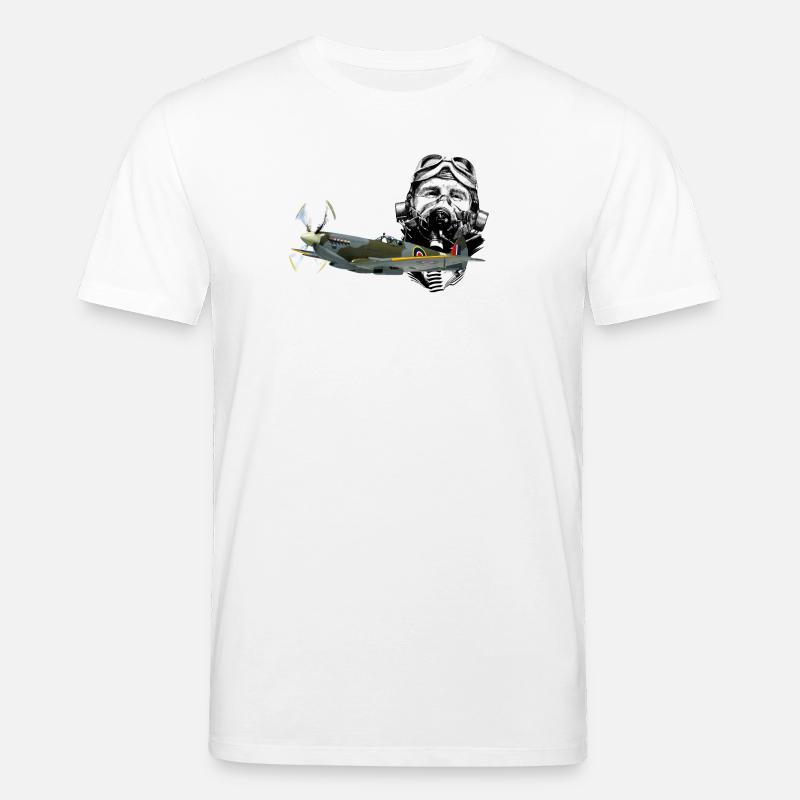 Pilot spitfire - T-shirt bio CREATOR Stanley/Stella Unisexe - blanc