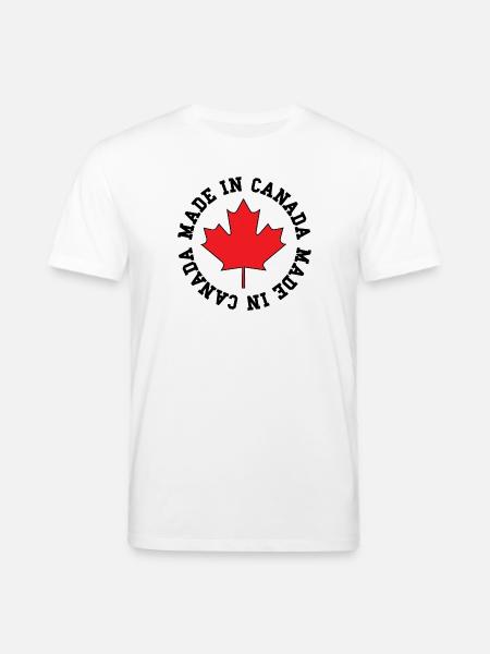 Made in Canada – Maple Leaf Statement - Stanley/Stella CREATOR Unisex Organic T-Shirt - white