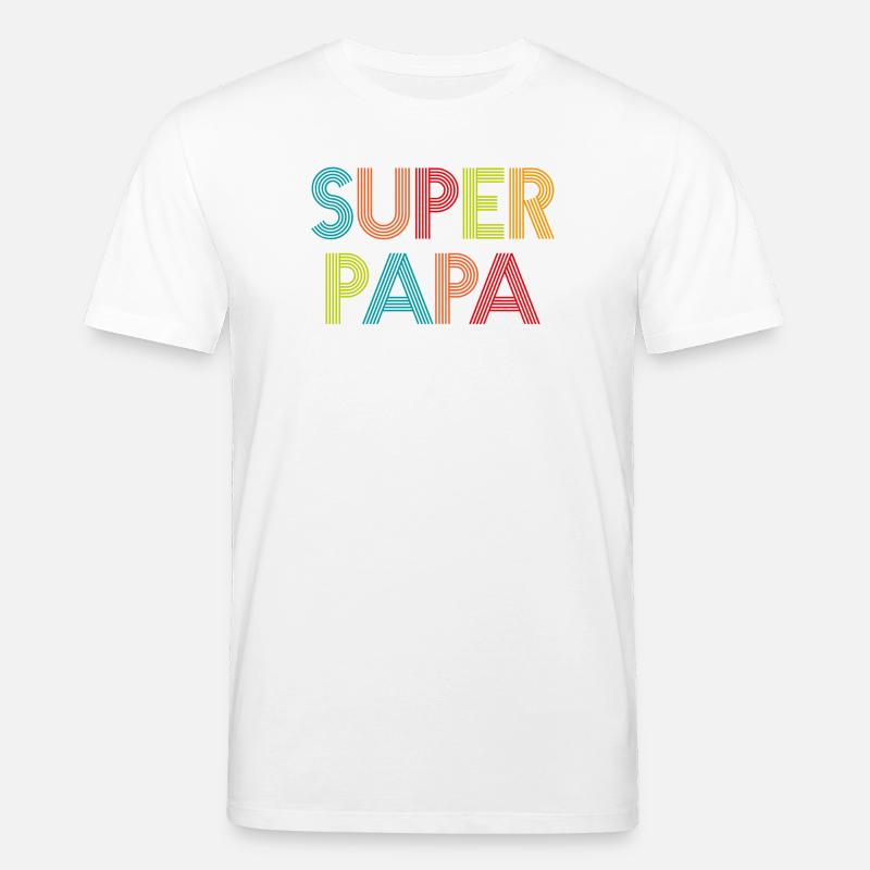 Super Groovy Papa - Stanley/Stella Unisex Bio-T-Shirt CREATOR - Weiß