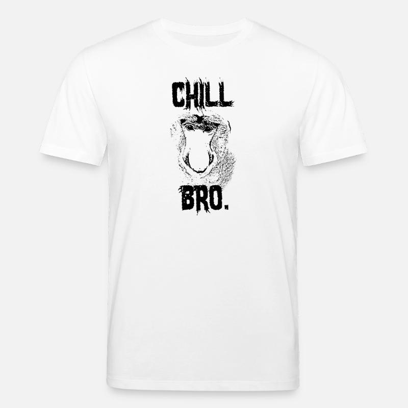 Chill Bro Proboscis Monkey Gift - T-shirt bio CREATOR Stanley/Stella Unisexe - blanc