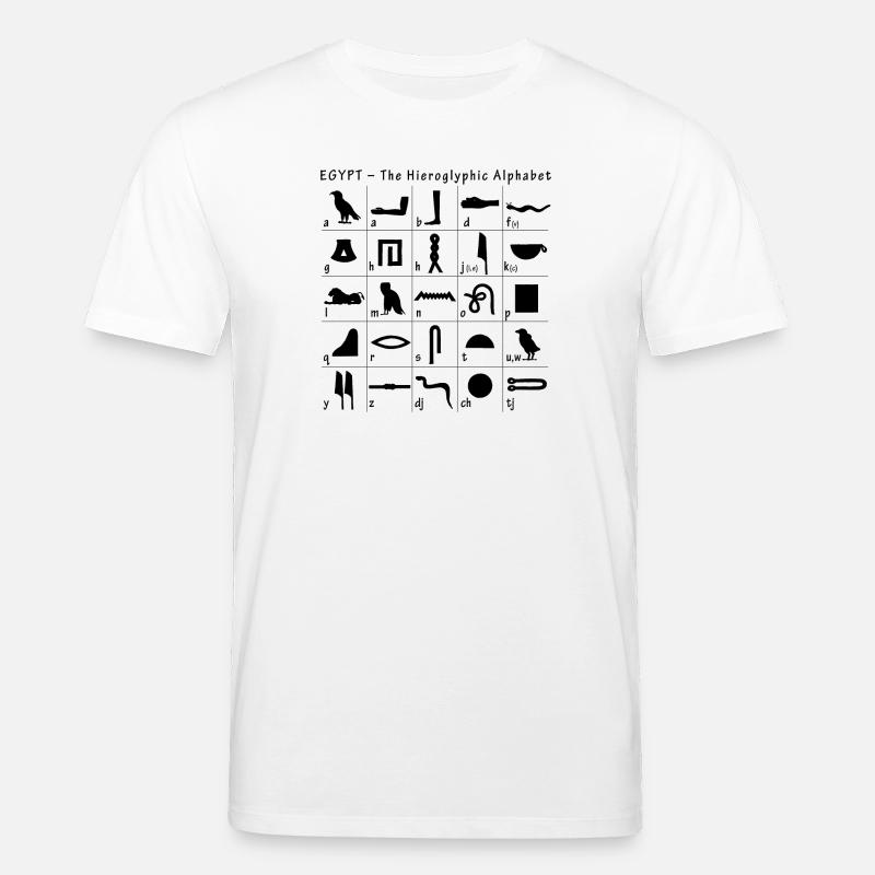 Hieroglyphen Alphabet - Stanley/Stella Unisex Bio-T-Shirt CREATOR  - Weiß