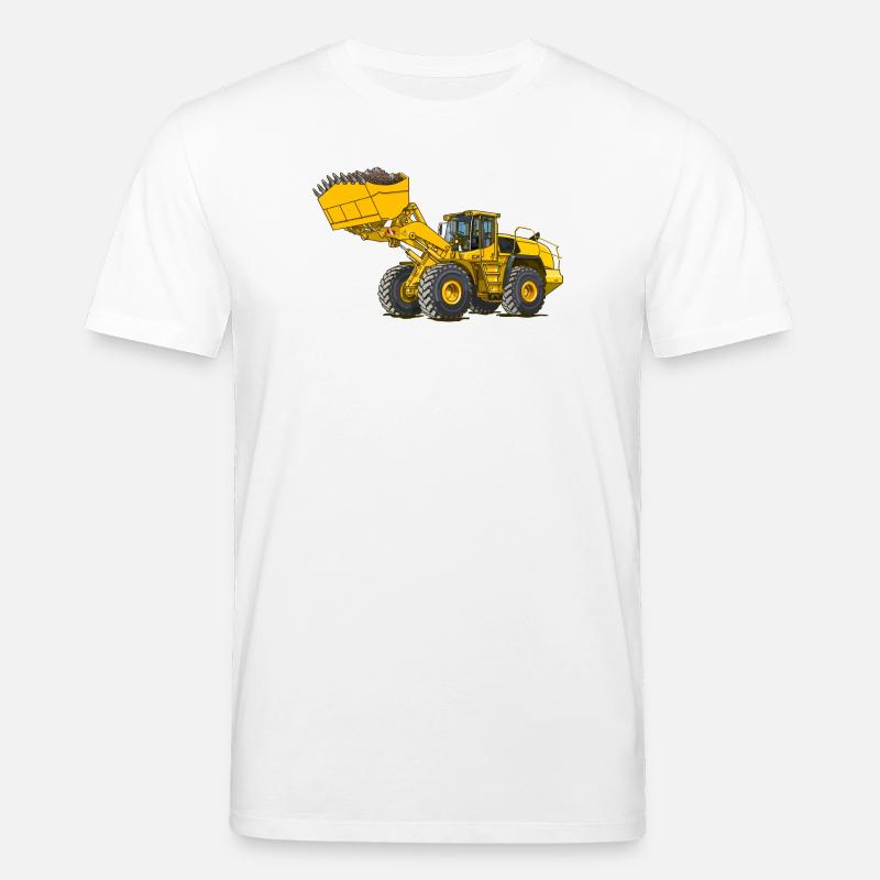 Chargeuse sur pneus, engin de chantier - T-shirt bio CREATOR Stanley/Stella Unisexe - blanc