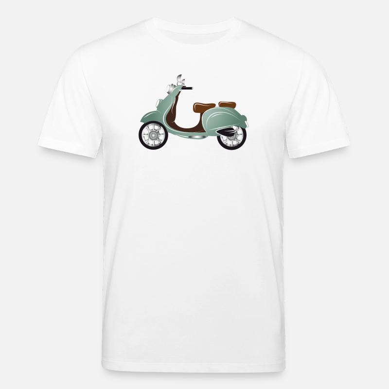 Ein Vintage Motorroller mit Retro Lackierung - Stanley/Stella Unisex Bio-T-Shirt CREATOR - Weiß