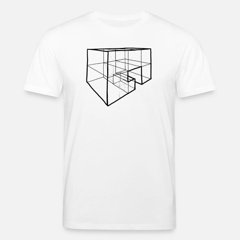 Block in Perspektive Zeichnung - Stanley/Stella Unisex Bio-T-Shirt CREATOR  - Weiß