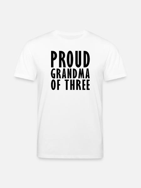 Fière grand-mère de 3 - T-shirt bio CREATOR Stanley/Stella Unisexe - blanc