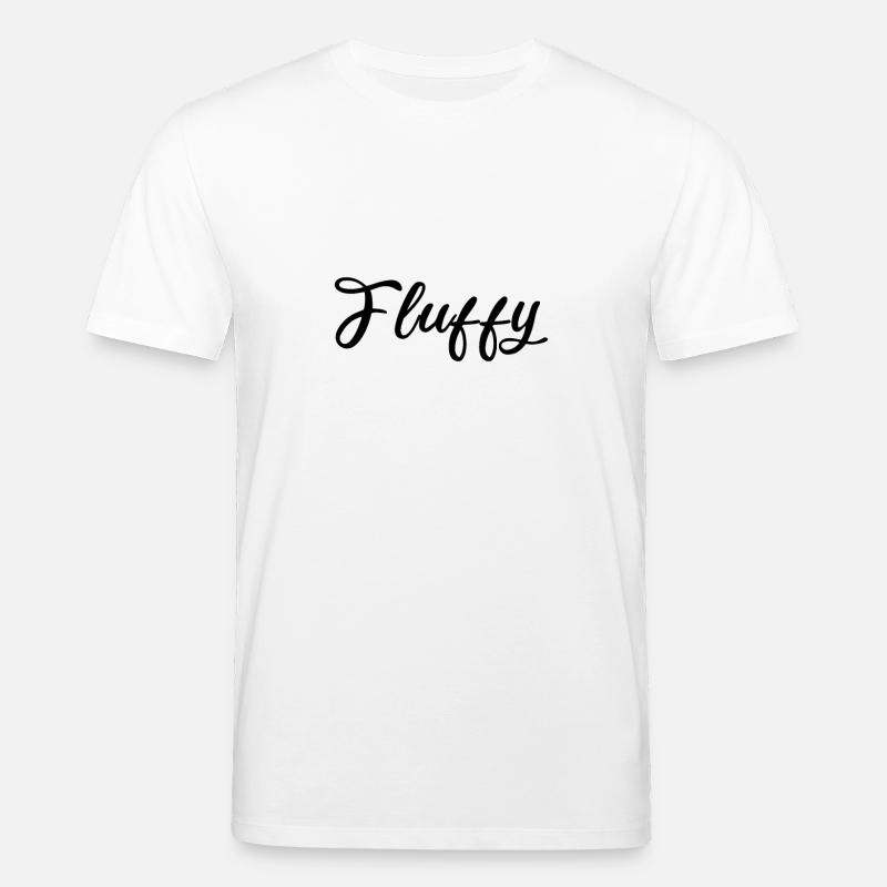 Fluffy Script Glitter Lettering - Stanley/Stella CREATOR Unisex Organic T-Shirt - white